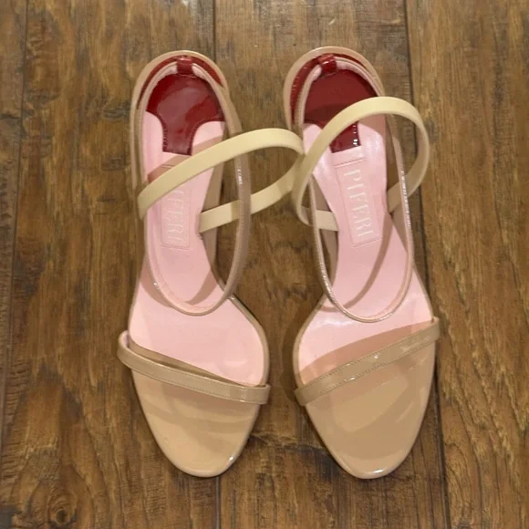 NIB Piferi Nude Caramel Fantasia Strappy Heels Sandals - Picture 3 of 7
